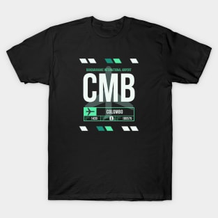 Colombo (CMB) Airport Code Baggage Tag T-Shirt